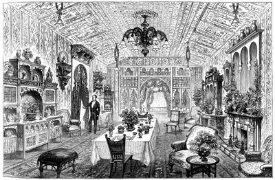 The Luncheon Room at the Town Hall, Birmingham, West Midlands by Unbekannt