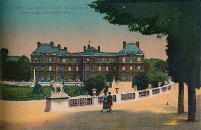 The Luxembourg Palace and the Jardin du Luxembourg, Paris by Unbekannt