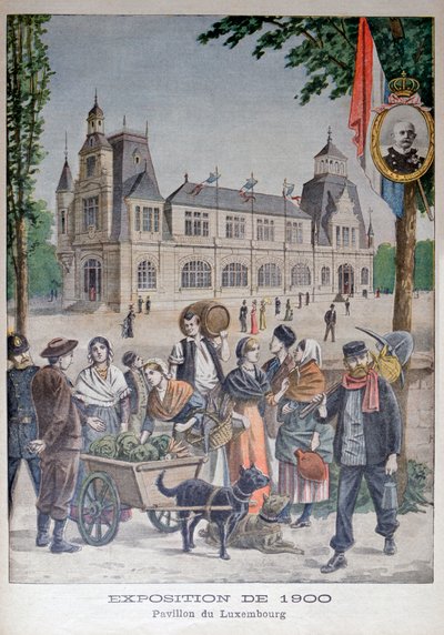 The Luxembourg pavilion at the Universal Exhibition of 1900, Paris by Unbekannt