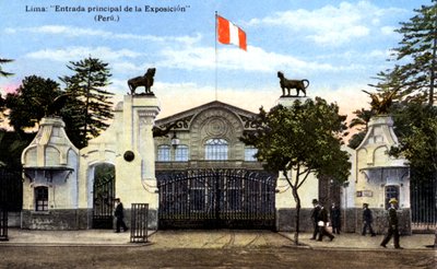 The Main Entrance to the Exhibition, Lima, Peru, c. 1900s by Unbekannt