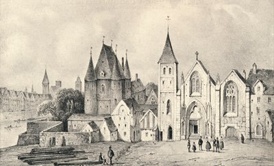 The Maison du Lieutenant and the Church of St Landry by Unbekannt