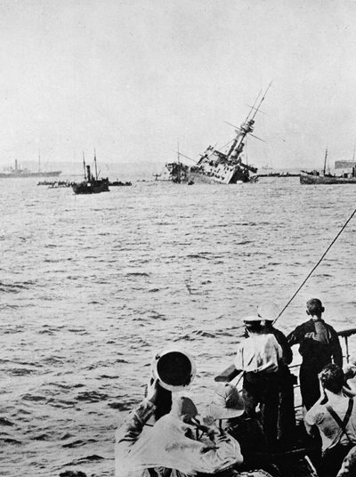 The Majestic Sinking After Being Torpedoed by an Enemy Submarine by Unbekannt