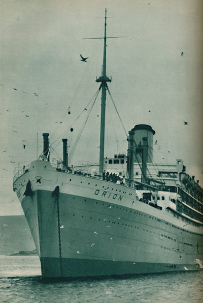 The Majesty of a Great Liner - The Orion at Anchor, 1937 by Unbekannt