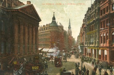 The Mansion House & Cheapside, London, late 19th-early 20th century by Unbekannt