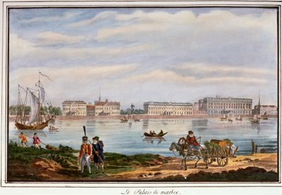 The Marble Palace and the Neva Embankment, St Petersburg, Russia, 1822 by Unbekannt
