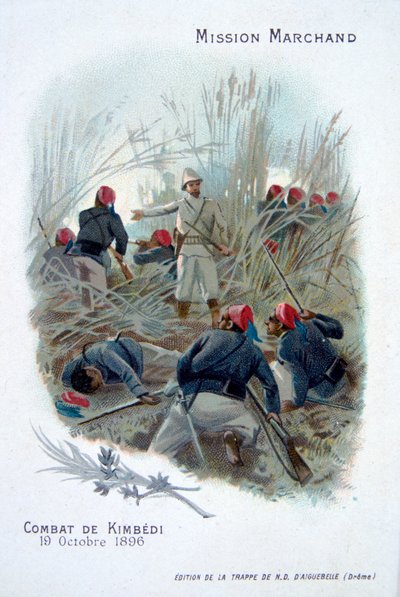 The Marchand expedition: fighting at Kimbedi, Congo, 19 October 1896 by Unbekannt