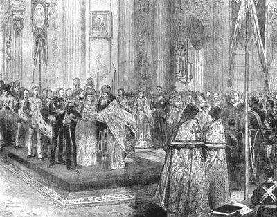 The Marriage of The Duke of Edinburgh with The Grand Duchess Marie Alexandrovna by Unbekannt