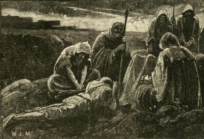 The Men of Jabesh Mourning Over the Grave of Saul and Jonathan, 1890 by Unbekannt