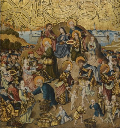 The Miracle of the Five Loaves and Two Fishes, c. 1500 by Unbekannt