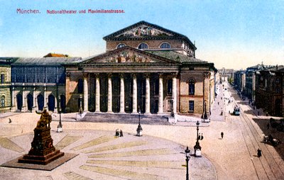The National Theatre and Maximilian Strasse, Munich, Germany, 1925 by Unbekannt