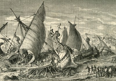 The Naval Battle in the Harbour of Syracuse, 1890 by Unbekannt