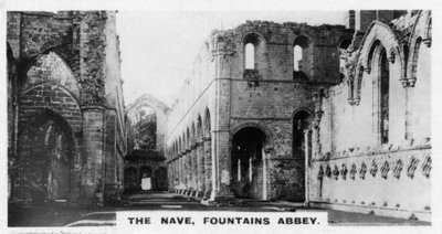 The Nave, Fountains Abbey, North Yorkshire, c1920s by Unbekannt