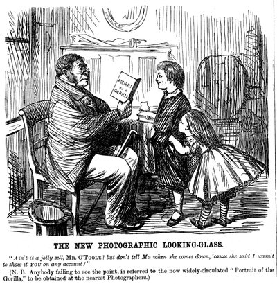 The New Photographic Looking Glass, cartoon from Punch, everyday proof of man