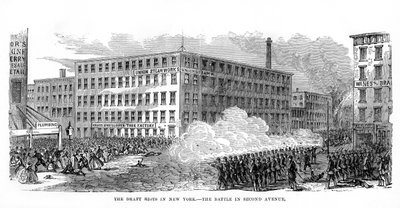 The New York Draft Riots, Second Avenue, New York City, 13-16 July 1863, 1872 by Unbekannt