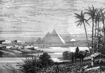 The Nile and the Pyramids from the Boulak Road by Unbekannt