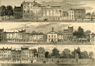 The North Side of Knightsbridge in 1820, from the Cannon Brewery to Hyde Park Corner, c1876 by Unbekannt