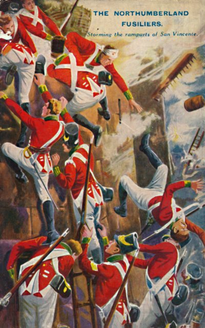 The Northumberland Fusiliers Storming the Ramparts of San Vincente, 1812, 1939 by Unbekannt
