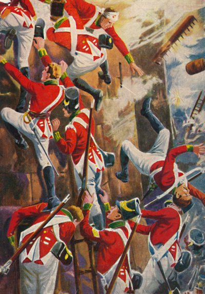 The Northumberland Fusiliers. Storming the Ramparts of San Vincente by Unbekannt