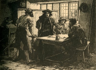 The Nottingham Captain and Agitators at the White Horse Inn, Pentrich, Derbyshire by Unbekannt