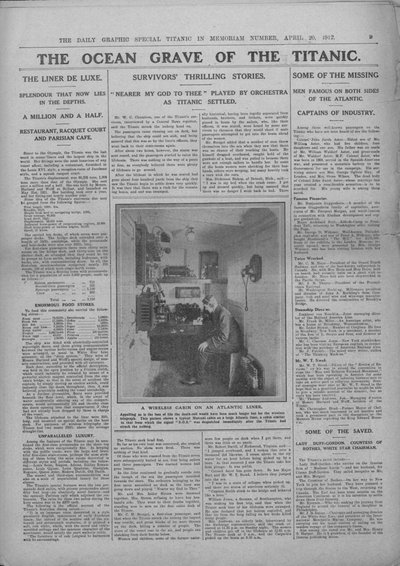 The Ocean Grave of the Titanic, and Photograph of a Wireless Operator by Unbekannt