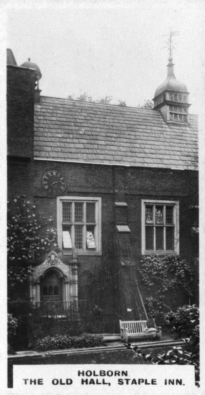 The Old Hall, Staple Inn, Holborn, London by Unbekannt
