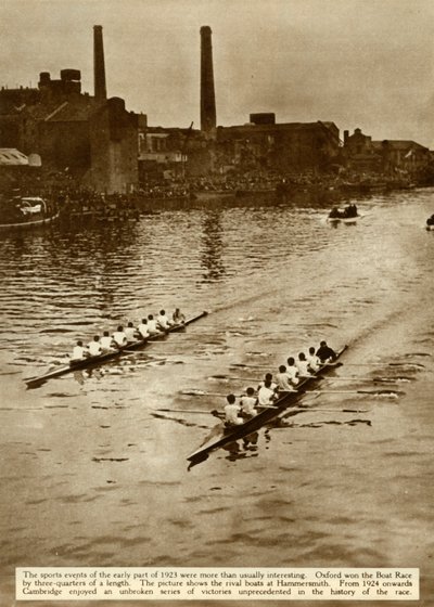 The Oxford and Cambridge Boat Race, London by Unbekannt