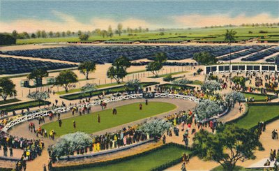 The Paddock at Santa Anita, Los Angeles Turf Club, Arcadia, California, 1930s by Unbekannt