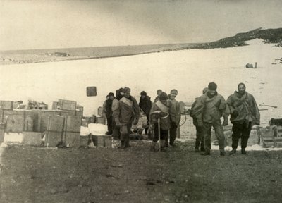 The Party Which Ascended Mount Erebus Leaving The Hut by Unbekannt