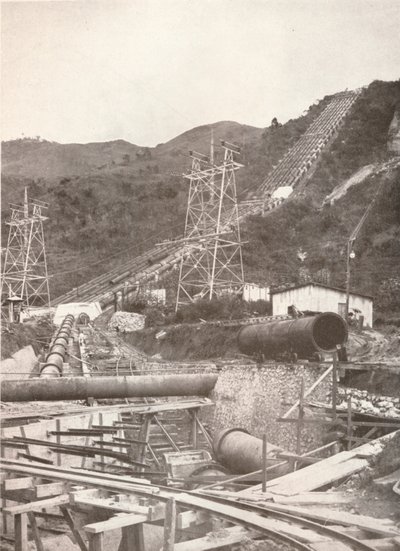 The Pipes at Ribeirão das Lages: Rio Light and Power Works, 1914 by Unbekannt