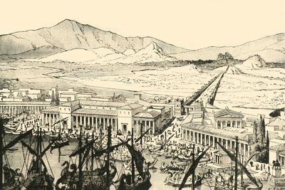 The Piraeus with the Long Walls, Restored by Unbekannt