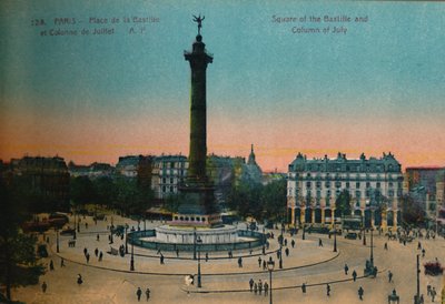 The Place de la Bastille and the July Column, Paris by Unbekannt