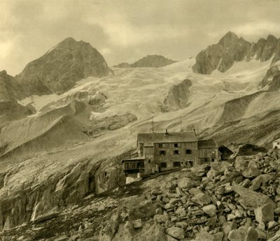 The Plauener Hütte and Glacier, Zillergrund, Tyrol, Austria by Unbekannt