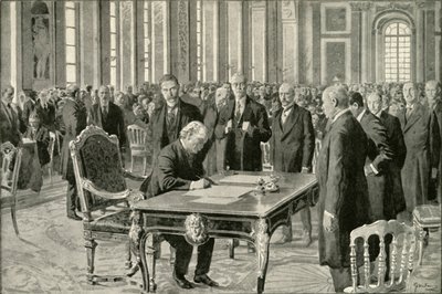 The Prime Minister of Great Britain Signing the Peace Treaty, 1919 by Unbekannt