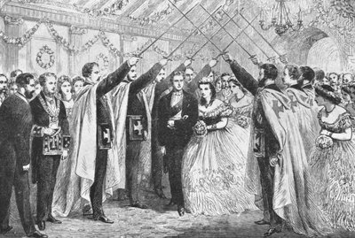 The Prince and Princess of Wales at the Oxford Commemoration, 1863 by Unbekannt