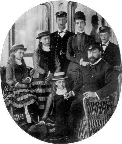 The Prince and Princess of Wales with Their Family on Board the Royal Yacht by Unbekannt