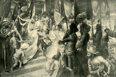 The Prince of Wales Conferring the Order of the Star of India at Calcutta, 1901 by Unbekannt