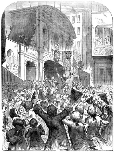The Prince of Wales Drinking Success to the War at Temple Bar, London by Unbekannt