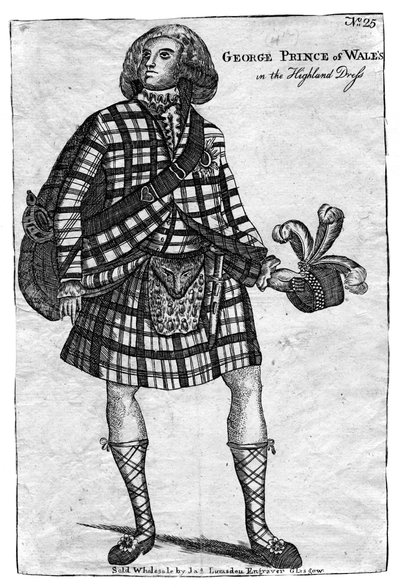 The Prince of Wales, the Future King George IV in the Highland Dress by Unbekannt
