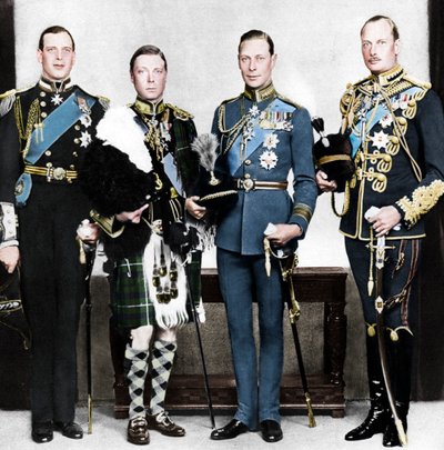 The Prince of Wales with His Brothers by Unbekannt
