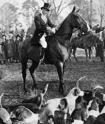 The Prince of Wales with the Beaufort Hunt, 1923 by Unbekannt