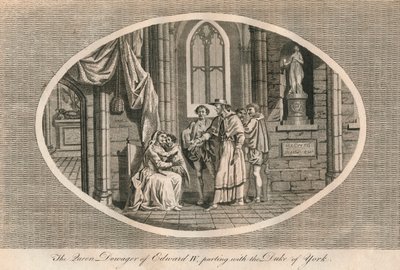 The Queen Dowager of Edward IV parting with her son, the Duke of York by Unbekannt