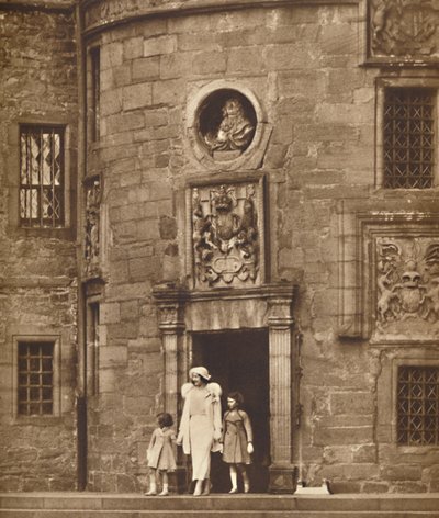 The Queen at Her Old Home, Glamis Castle by Unbekannt