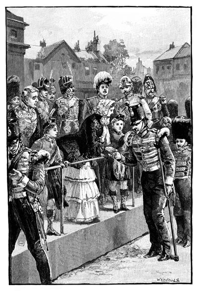 The Queen distributing the Crimea Medal, Horseguards Parade, London by Unbekannt