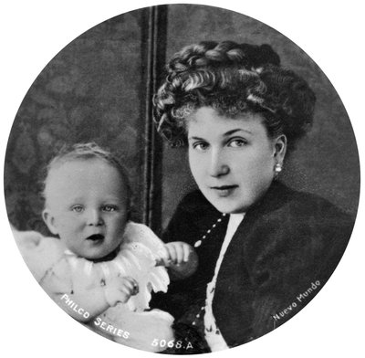 The Queen of Spain and the Prince of Asturias by Unbekannt