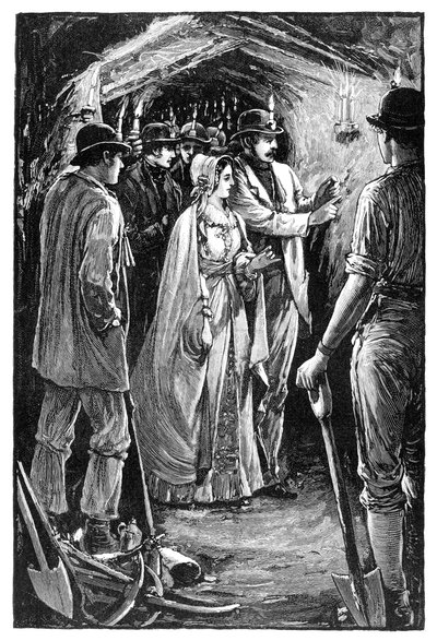 The Queen visiting a Cornish Iron Mine by Unbekannt