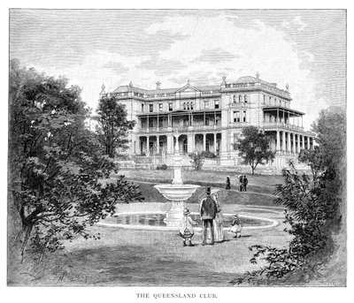 The Queensland Club, Australia, 1886 by Unbekannt