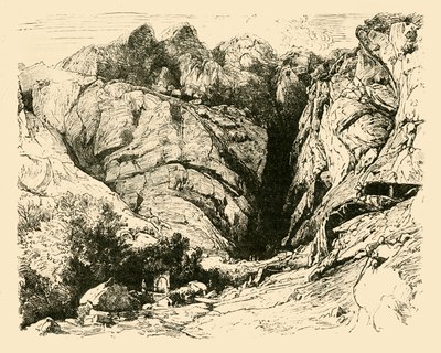The Ravine at Delphi, Scene of the Repulse of the Gauls by Unbekannt