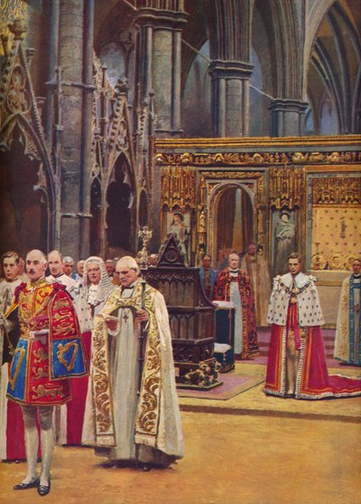 The Recognition: The King Stands Before the Assembly, presented by the Archbishop, 1937 by Unbekannt