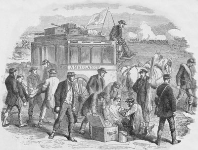 The Red Cross Society at Work Outside Paris by Unbekannt