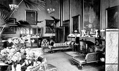 The Red Drawing Room in the Speakers House, Palace of Westminster, London by Unbekannt